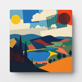 カラフル抽象芸術造園美術 フォトプラーク