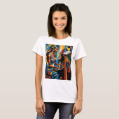 カラフル抽象芸術遊ミュージシャンのTシャツ Tシャツ (正面フル)