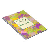 カラフル抽象芸術金ゴールド円 ノートブック (右側)