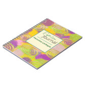 カラフル抽象芸術金ゴールド円 ノートブック (左側)