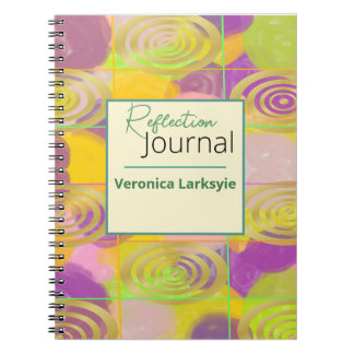 カラフル抽象芸術金ゴールド円 ノートブック