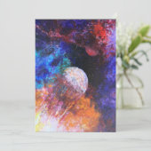 カラフル抽象芸術銀河系外絵画空間 サンキューカード (スタンド正面)