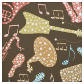 カラフル抽象芸術音楽楽器パターン ファブリック (見本)