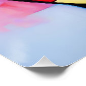 カラフル抽象芸術顔キュービズム ポスター (コーナー)