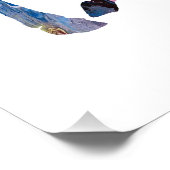 カラフル抽象芸術馬のシルエット ポスター (コーナー)