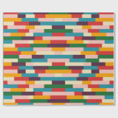 カラフル抽象芸術70s 80sレトロパターン ラッピングペーパー (フラット)