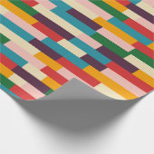 カラフル抽象芸術70s 80sレトロパターン ラッピングペーパー (角)