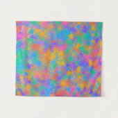 カラフル抽象芸術（ばちゃばちゃ）跳ねるデザイン タペストリー (正面(横))
