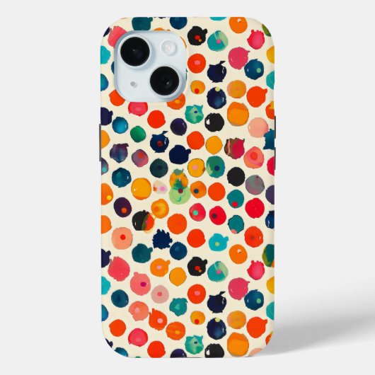 カラフル抽象芸術(ばちゃばちゃ)跳ねる Case-Mate iPhoneケース (裏面)