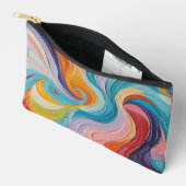 カラフル抽象芸術 アクセサリーポーチ (見開き)