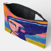 カラフル抽象芸術 アクセサリーポーチ (見開き)
