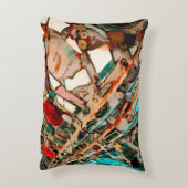 カラフル抽象芸術 アクセントクッション (裏面(縦))