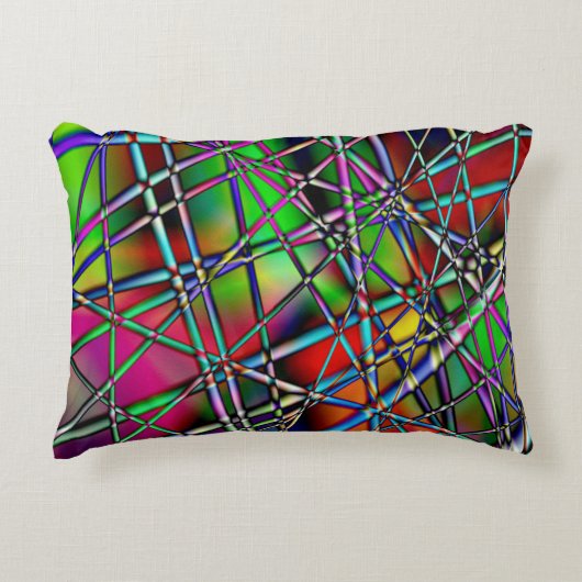 カラフル抽象芸術 アクセントクッション (正面)