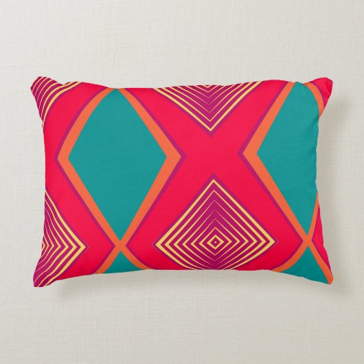 カラフル抽象芸術 アクセントクッション (正面)