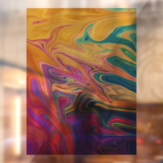 カラフル抽象芸術 ウィンドウサイン (シート2)