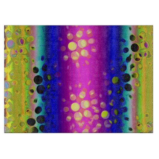 カラフル抽象芸術 カッティングボード (正面)