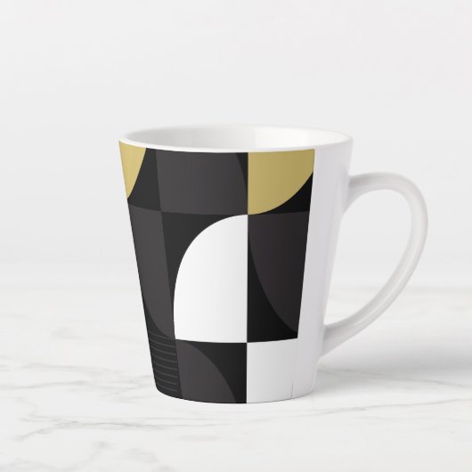 カラフル抽象芸術 カフェラテマグ (右)