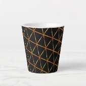 カラフル抽象芸術 カフェラテマグ (正面)
