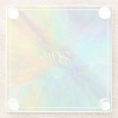 カラフル抽象芸術 ガラスコースター (裏面)