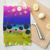 カラフル抽象芸術 キッチンタオル (四つ折り)