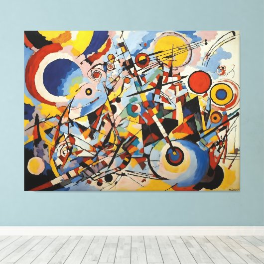 カラフル抽象芸術 キャンバスプリント (インサイチュ (ウッドフロア))