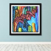 カラフル抽象芸術 キャンバスプリント (インサイチュ (ウッドフロア))