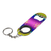 カラフル抽象芸術 キーホルダー栓抜き (正面アングル)