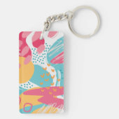 カラフル抽象芸術 キーホルダー (裏面)