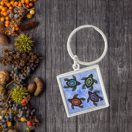 カラフル抽象芸術 キーホルダー