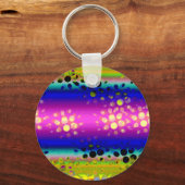 カラフル抽象芸術 キーホルダー (正面)