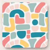 カラフル抽象芸術 コースター (正面)