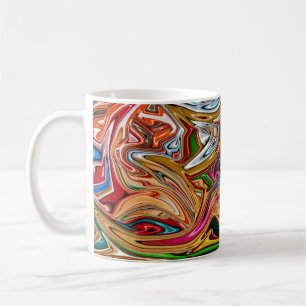 カラフル抽象芸術 コーヒーマグカップ