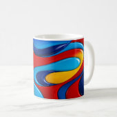 カラフル抽象芸術 コーヒーマグカップ (正面右)