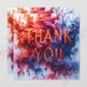 カラフル抽象芸術 サンキューカード (正面/裏面)