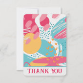 カラフル抽象芸術 サンキューカード (正面)