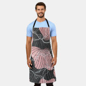 カラフル抽象芸術、シームレ芸術的ームパターン エプロン (着用した状態)
