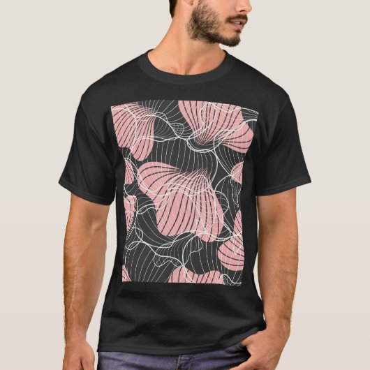 カラフル抽象芸術、シームレ芸術的ームパターン Tシャツ (正面)