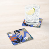 カラフル抽象芸術 スクエアペーパーコースター (インサイチュ)