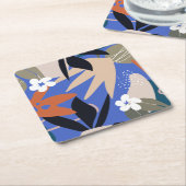 カラフル抽象芸術 スクエアペーパーコースター (アングル)