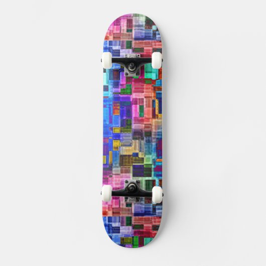 カラフル抽象芸術 スケートボード (正面)