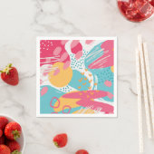 カラフル抽象芸術 スタンダードカクテルナプキン (インサイチュ)