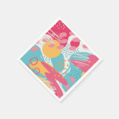 カラフル抽象芸術 スタンダードカクテルナプキン (角)