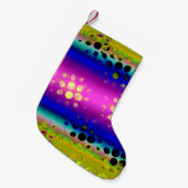 カラフル抽象芸術 スモールクリスマスストッキング (正面 (吊り時))
