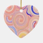 カラフル抽象芸術 セラミックオーナメント (裏面)