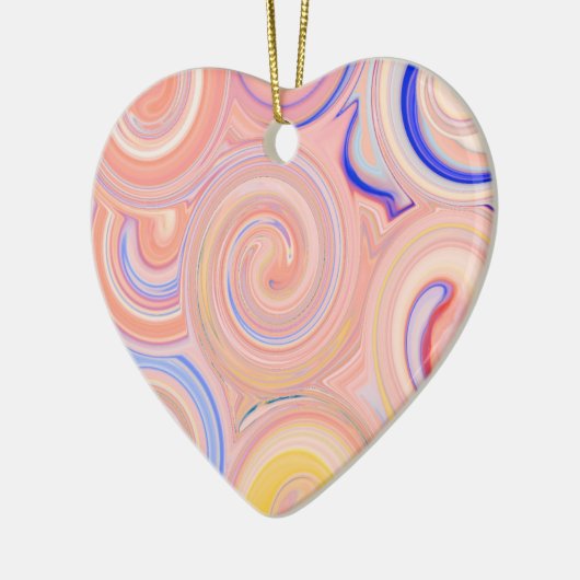 カラフル抽象芸術 セラミックオーナメント (左)