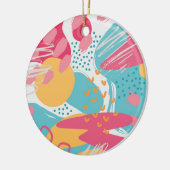 カラフル抽象芸術 セラミックオーナメント (左)