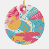 カラフル抽象芸術 セラミックオーナメント (裏面)