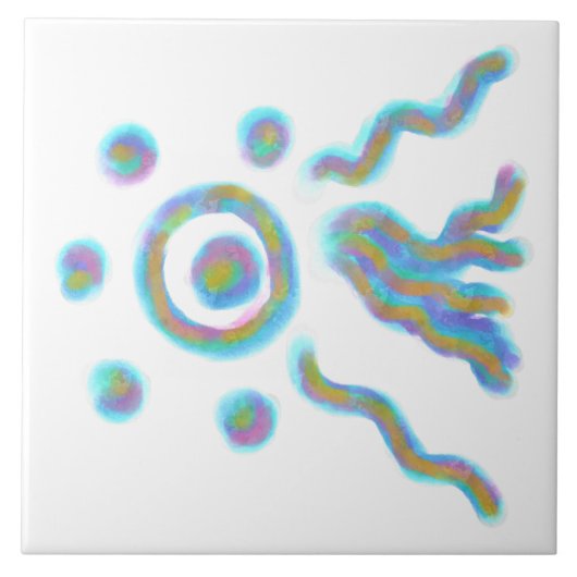 カラフル抽象芸術 タイル (正面)