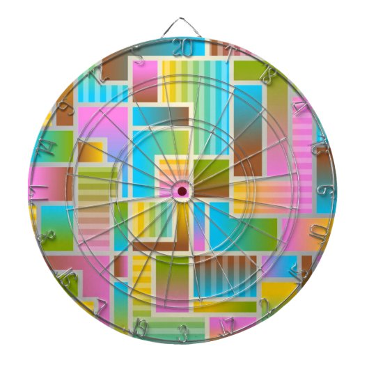 カラフル抽象芸術 ダーツボード (正面)