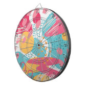 カラフル抽象芸術 ダーツボード (正面右)